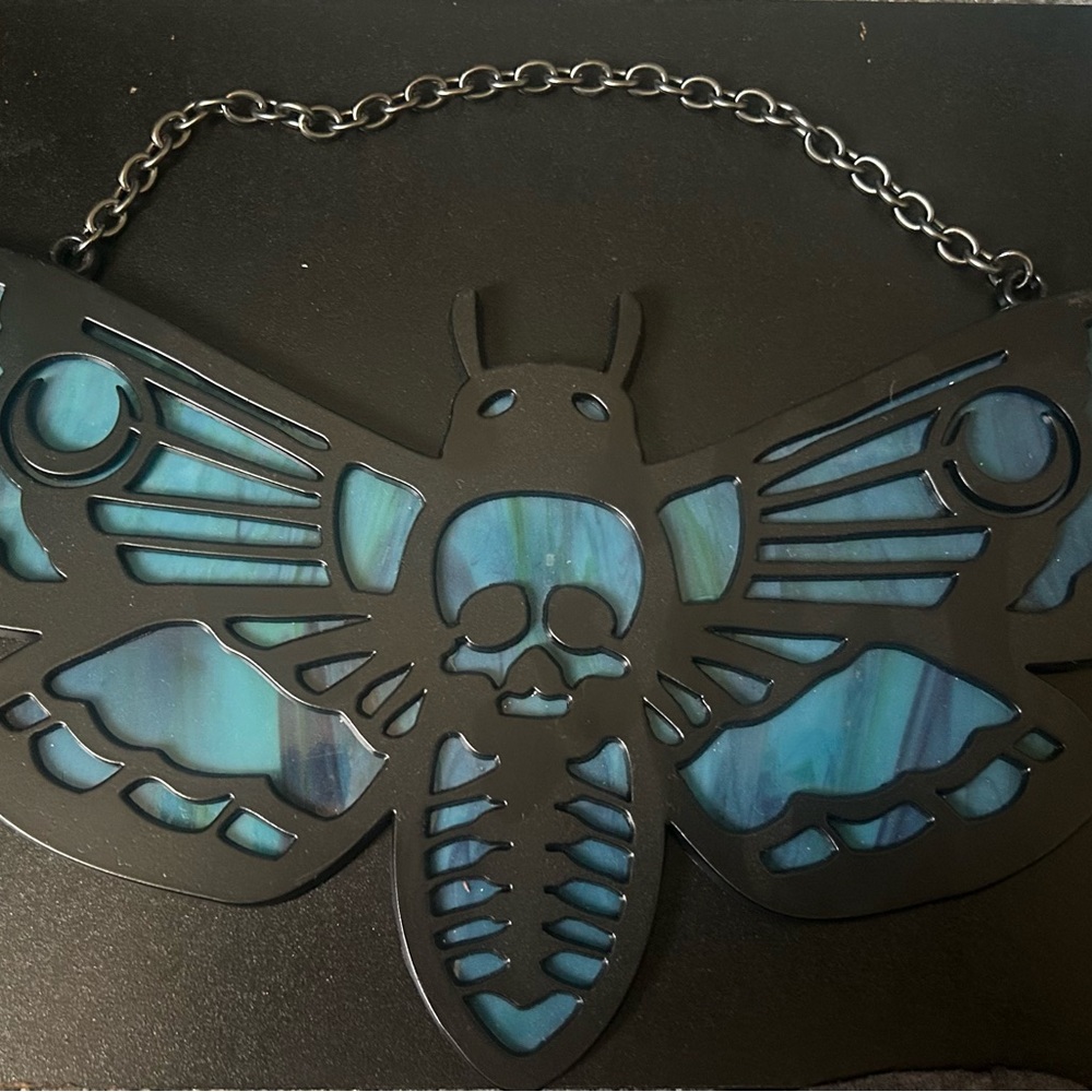 Black and Blue Moth sun catcher